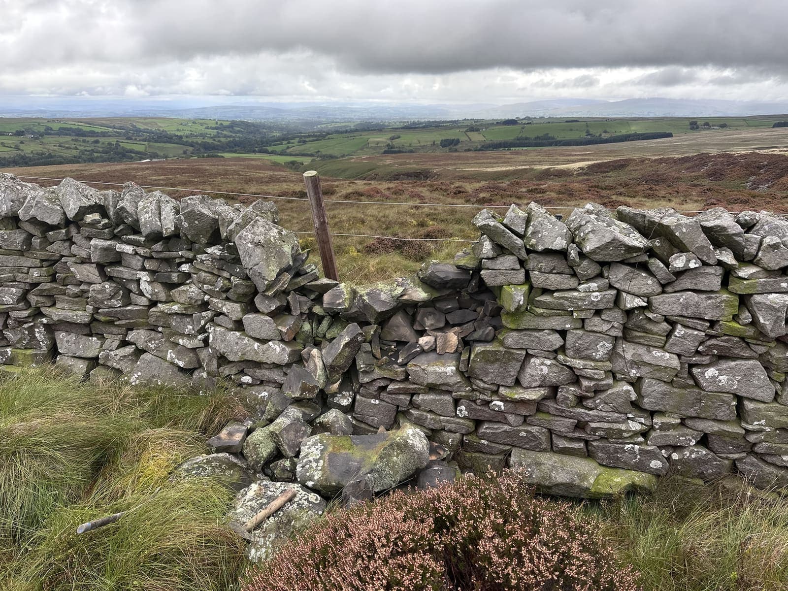 Gap in fell wall